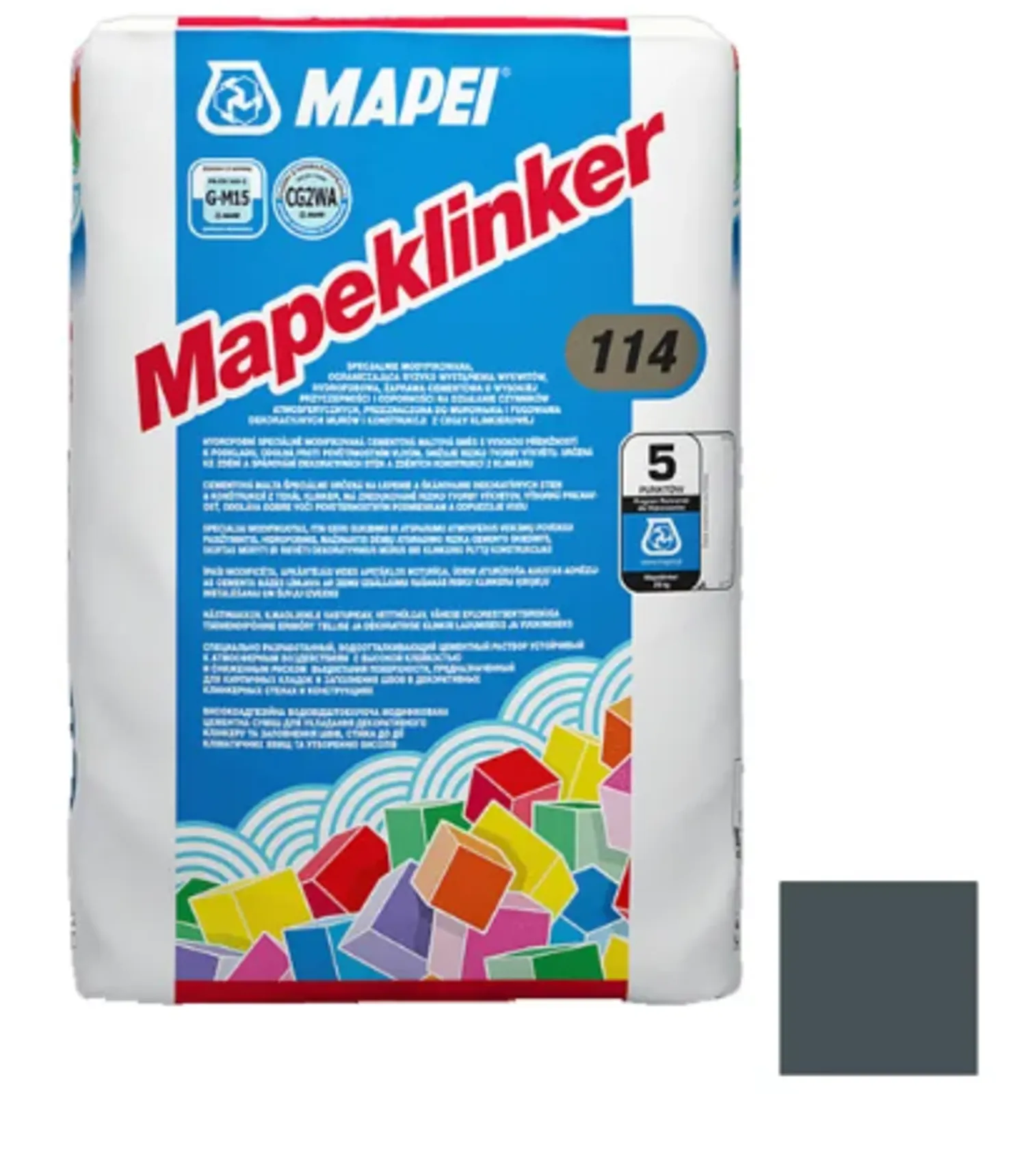 Tip-top - МАПЕЙ MAPECLINKER 114 АНТРАЦИТ 25кг Специальный модифиц.цветной раство