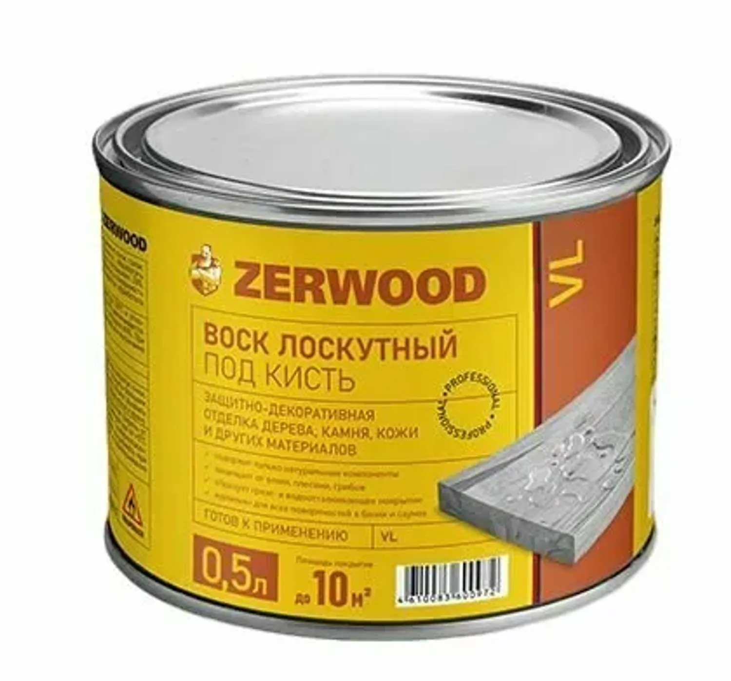 Tip-top - ВОСК лоскутный под кисть ZERWOOD VL 0,5л банка ж/б