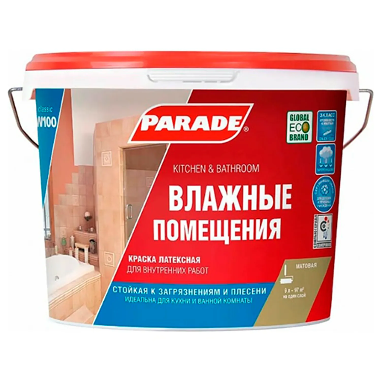 Tip-top - Краска ПАРАД W100 д/стен и потолков 9л