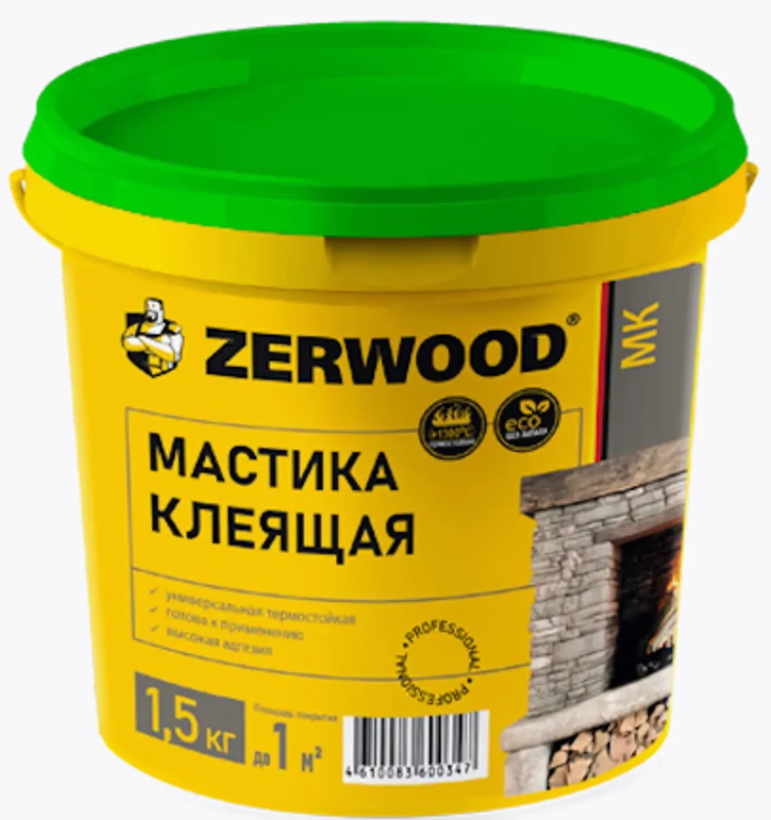 Tip-top - МАСТИКА клеящая ZERWOOD MK универсальная термостойкая 1,5кг ведро