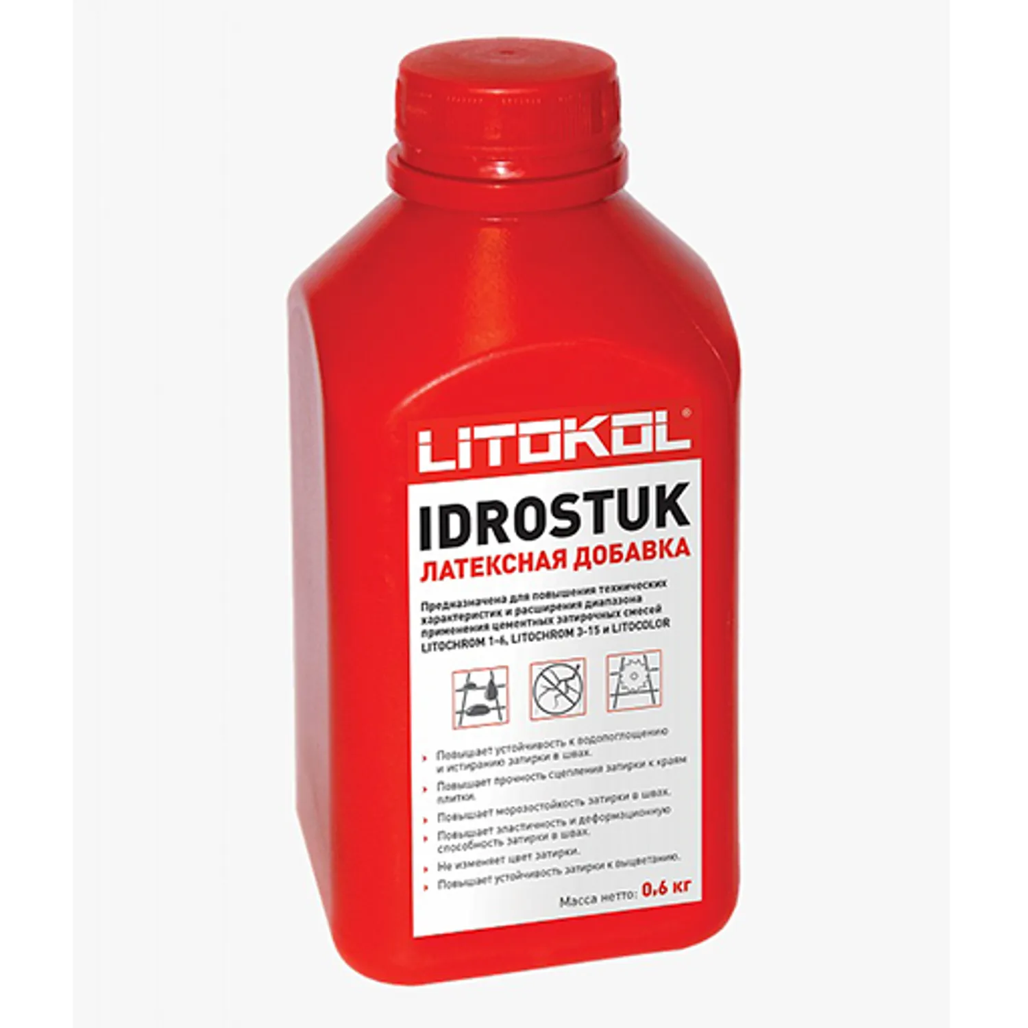 Tip-top - ЛИТОКОЛ Латексная добавка для затирок IDROSTUK M - 0,6кг