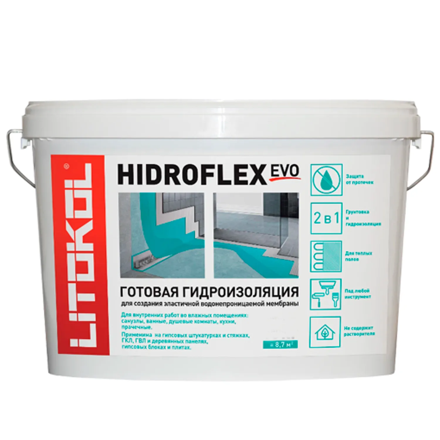 Tip-top - ЛИТОКОЛ Мастика гидроизол. HIDROFLEX 5кг bucket