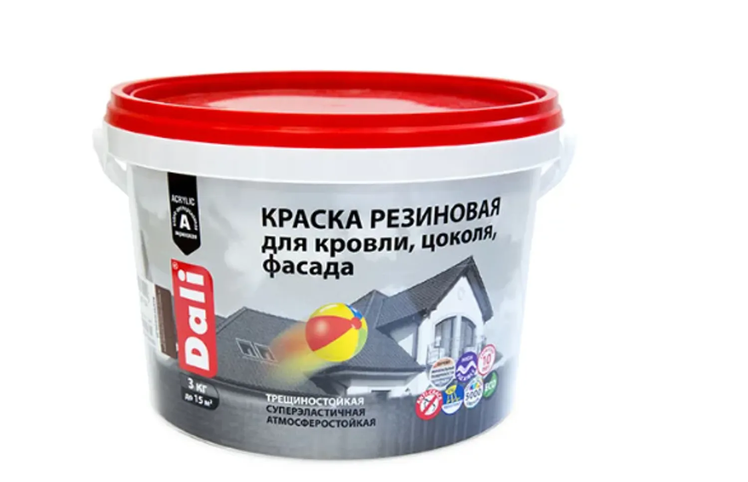 Tip-top - Дали Резиновя база А 3кг краска для кровли, цоколя и фасада