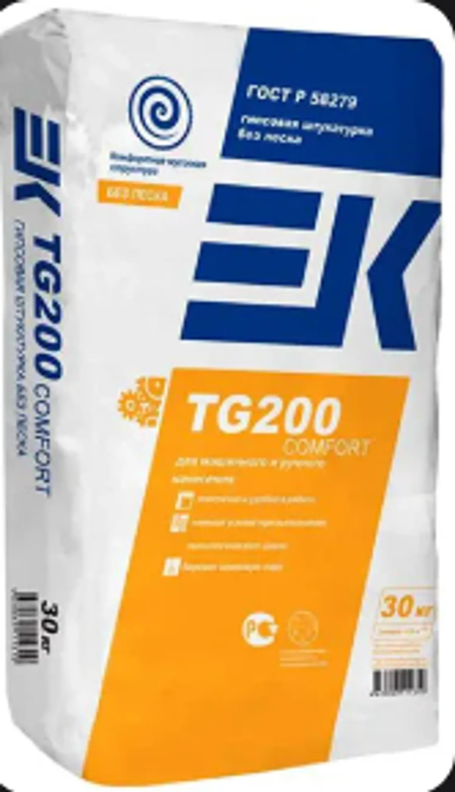 Tip-top - ЕК TG200 COMFORT гипсовая штукатурка без ПЕСКА (на минеральном наполни