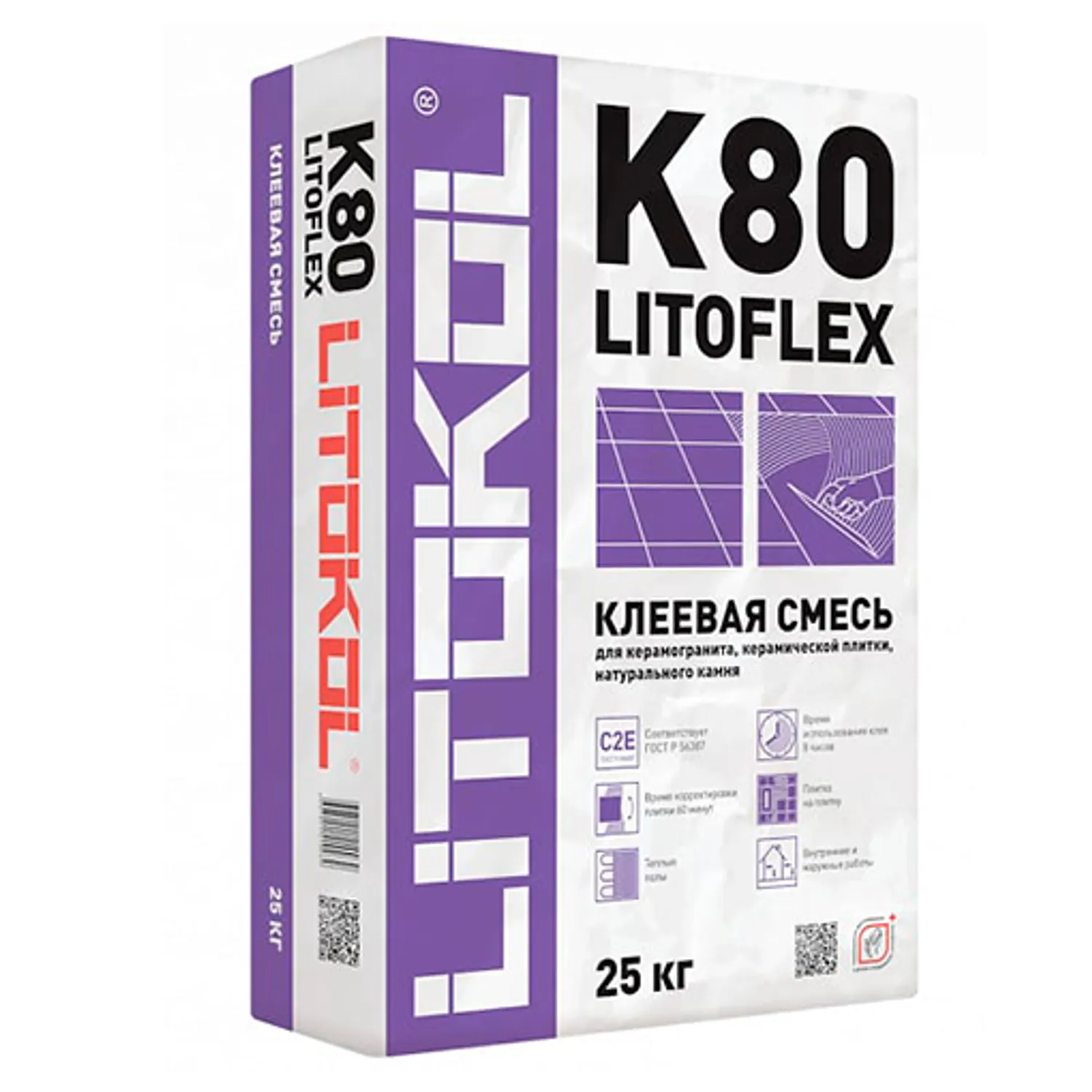 Tip-top - ЛИТОКОЛ Клеевая смесь LITO FLEX K80 25кг