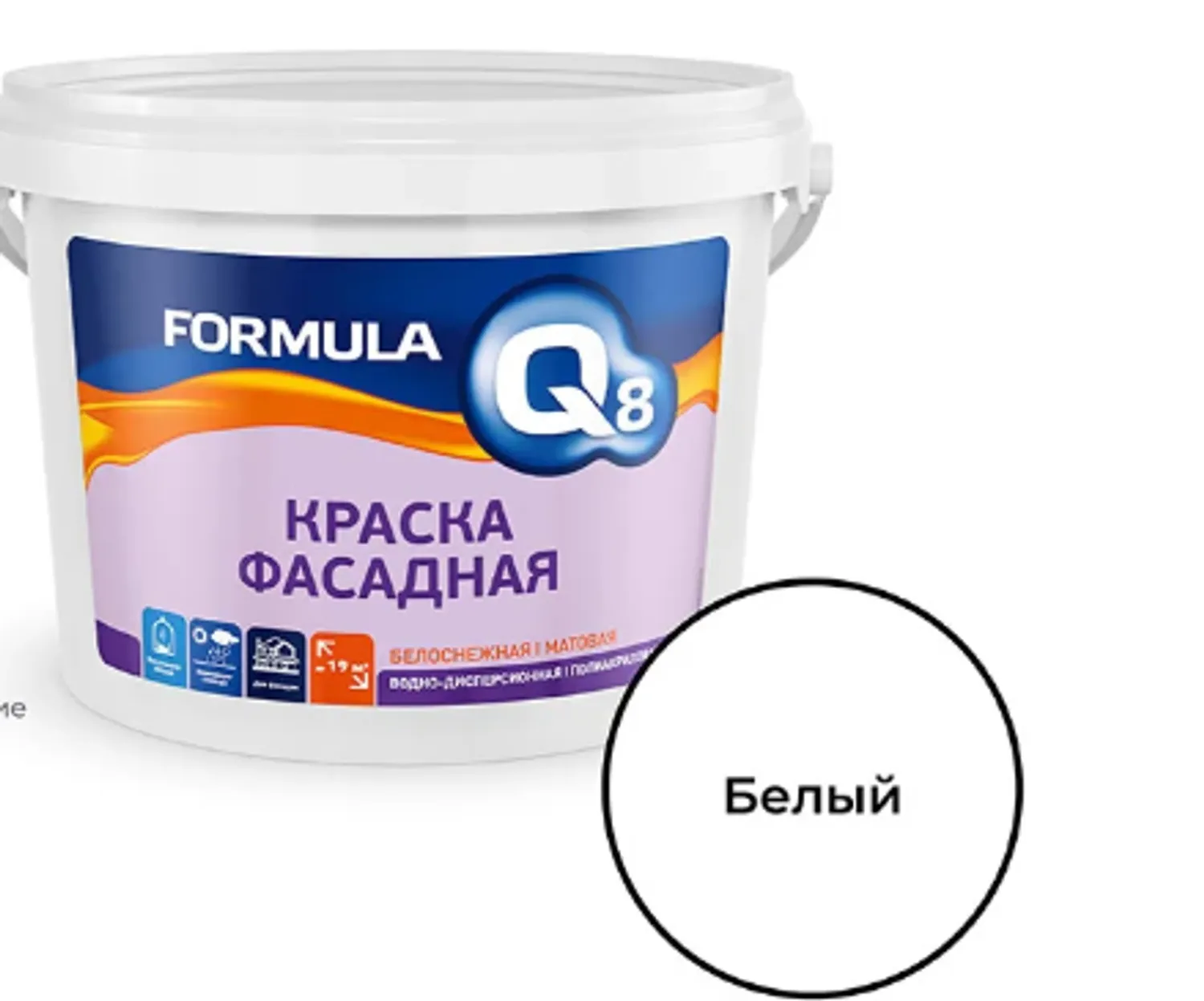 Tip-top - Краска ВД фасадная ФОРМУЛА Q8 белая матовая 13кг 0506