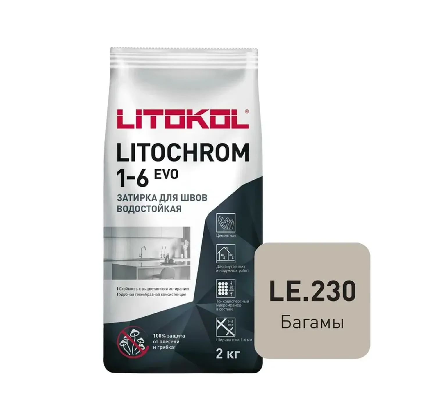 Tip-top - ЛИТОКОЛ Litochrom 1-6 EVO LE.230 багамы 2kg Al.bag