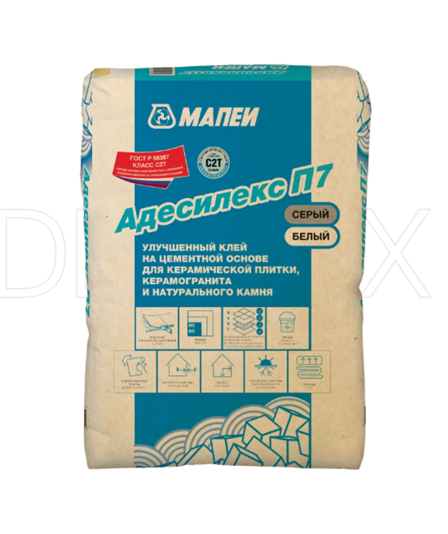 Tip-top - МАПЕЙ Клей ADESILEX P7 Белый 25кг цем.основа 2182325