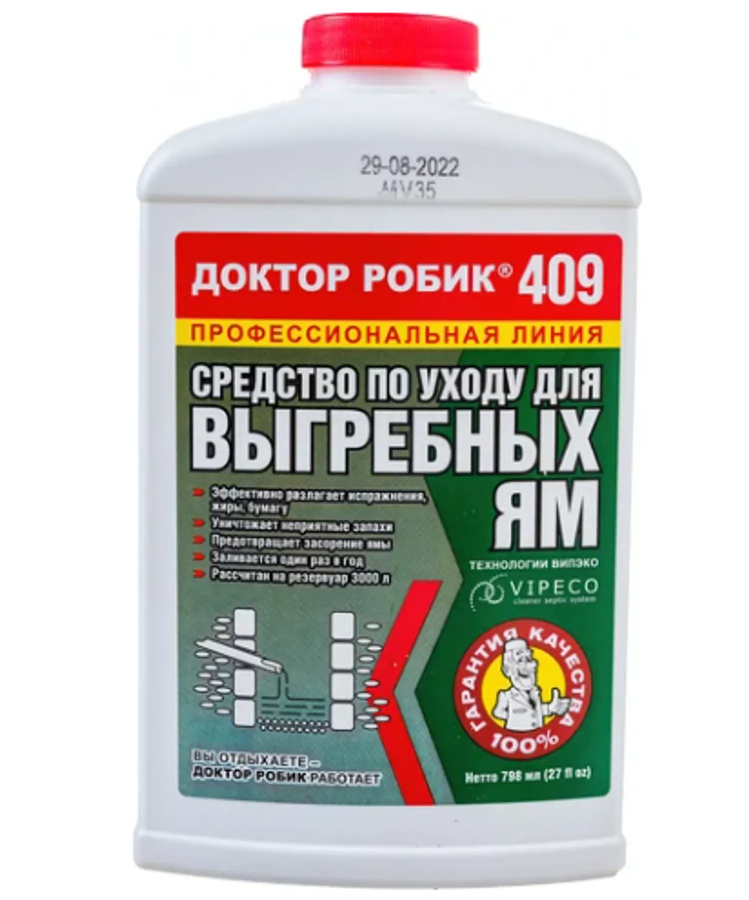 Tip-top - БИОСОСТАВ "Доктор робик 409" д/выгребных ям 798мл